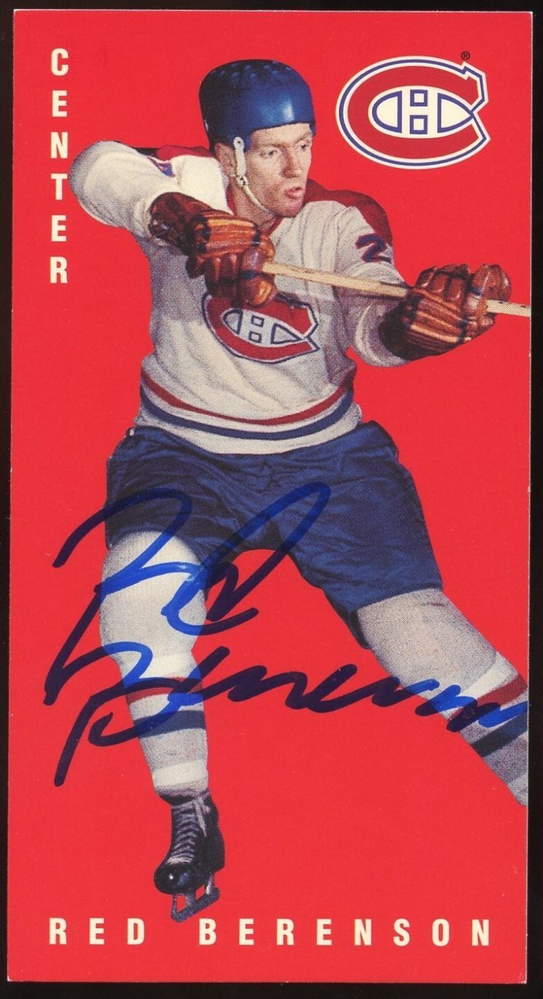 Red Berenson #80 signed autograph 1994 Parkhurst Card Tall Boy Trading Card