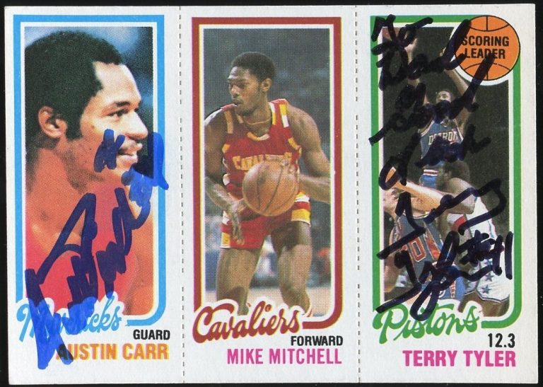 Austin Carr & Terry Tyler signed autograph auto 1980-81 Topps Basketball Card