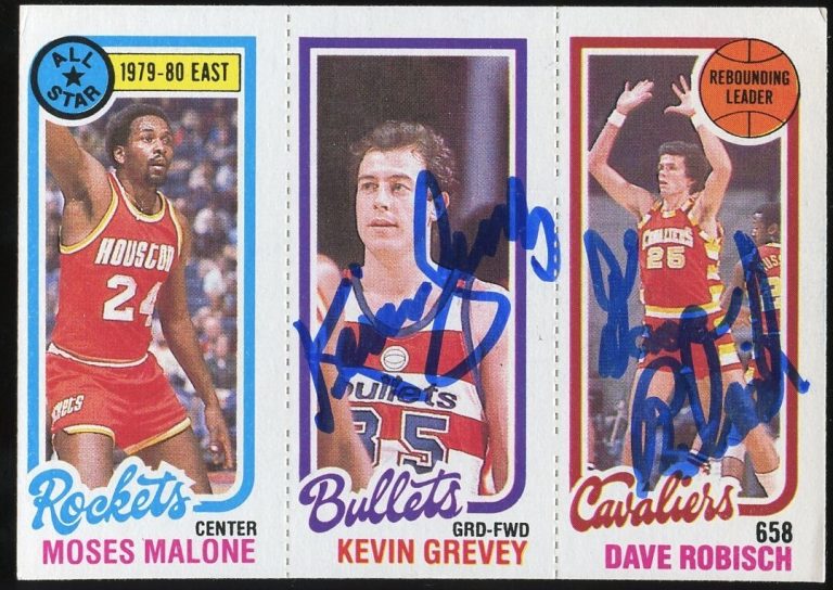 Kevin Grevey & Dave Robisch signed autograph auto 1980-81 Topps Basketball Card