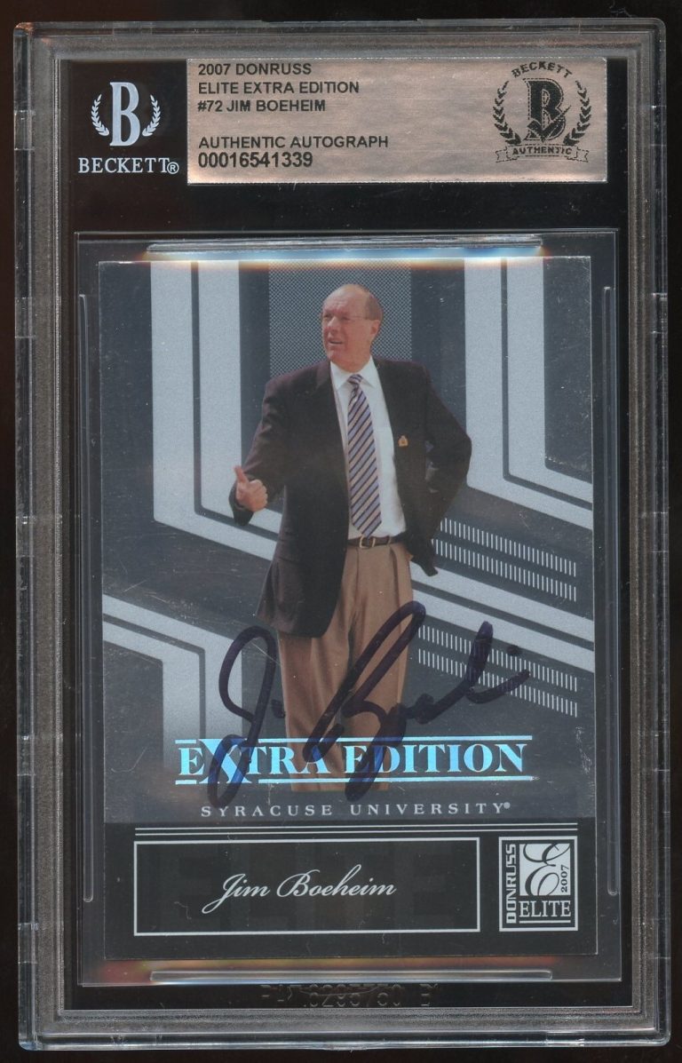 Jim Boeheim #72 signed autograph 2007 UD Syracuse Basketball Coach BAS Slabbed