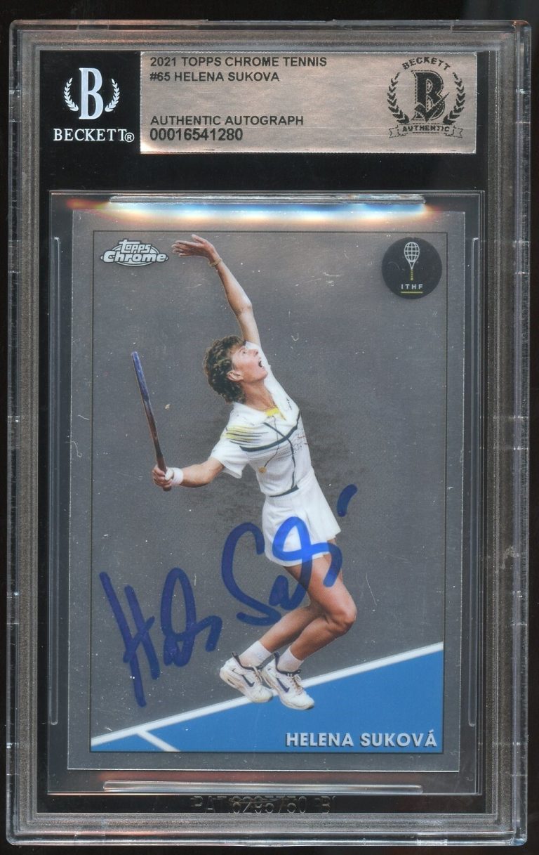 Helena Sukova signed autograph auto 2021 Topps Chrome Tennis Card BAS Slabbed