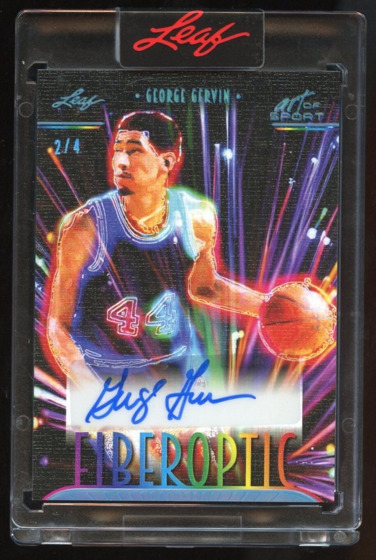 George Gervin #F-GGI signed autograph Leaf Authentics Basketball Card 2/4 Slab