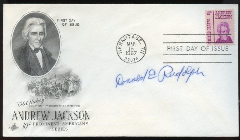 Donald E. Rudolph d2006 signed autograph FDC MOH Recipient US Army WWII