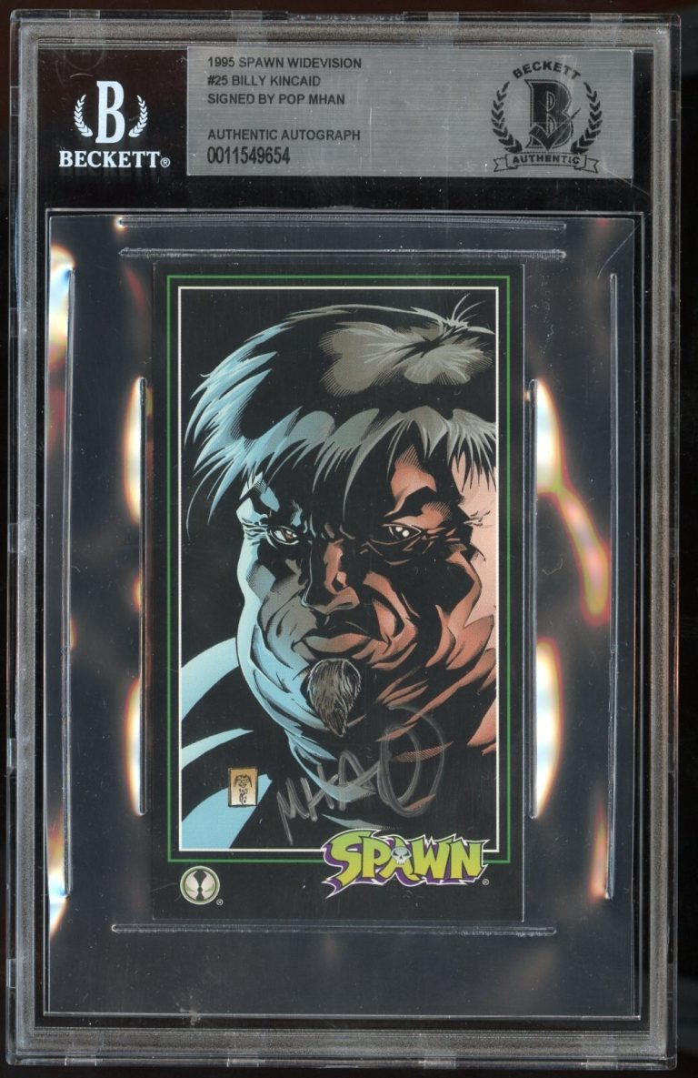 Pop Mhan signed autograph auto 1995 SPAWN WIDEVISION #25 Billy Kincaid