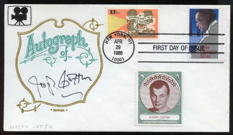Joseph Cotten d1994 signed autograph FDC Citizen Kane / Journey into Fear