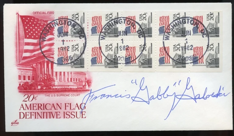 Gabby Gabreski d2002 signed autograph auto First Day Cover WWII ACE USAAF