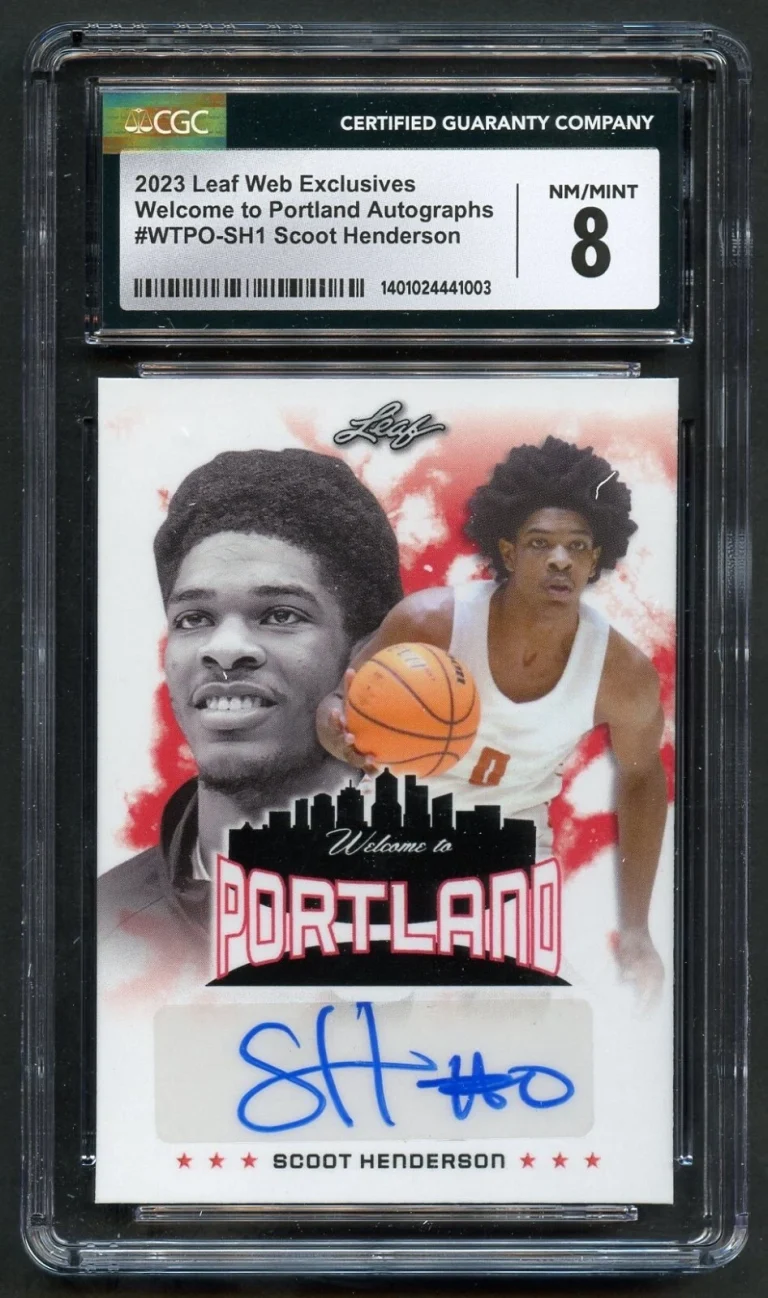 Scoot Henderson 2023 Leaf Web Exclusives Welcome to Portland Autographs CGC 8