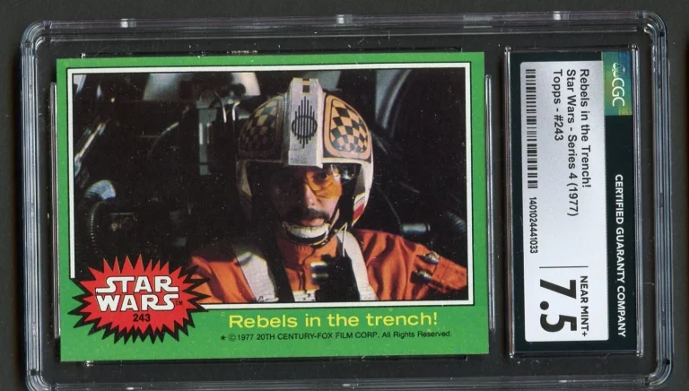 Rebels in the Trench! #243 Topps Star Wars 1977 Series 4 Trading Card CGC 7.5