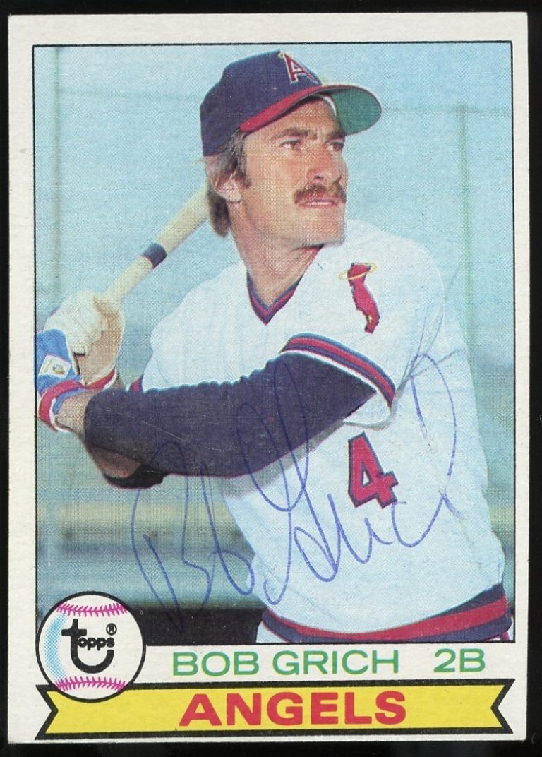 Bob Grich #477 signed autograph auto 1979 Topps Baseball Trading Card