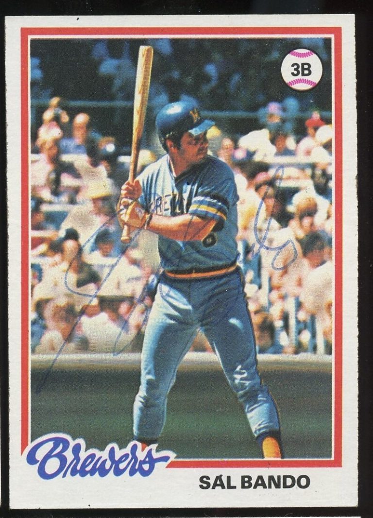 Sal Bando #265 signed autograph auto 1978 Topps Baseball Trading Card