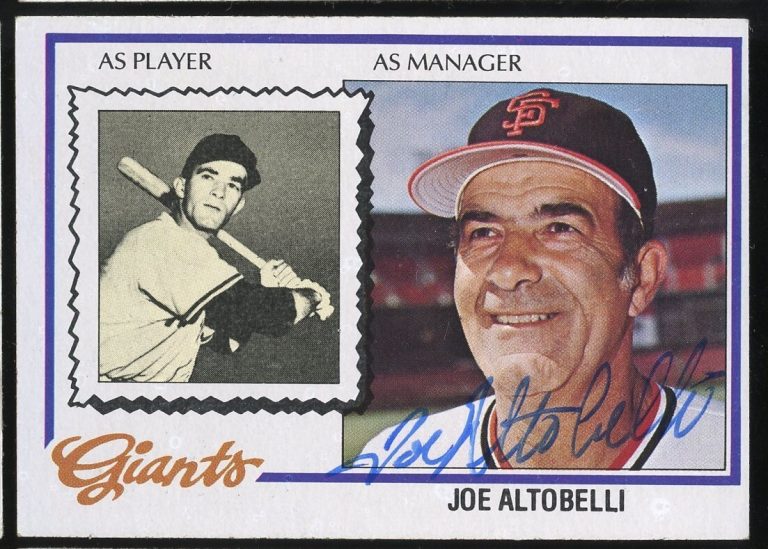 Joe Altobelli #256 signed autograph auto 1978 Topps Baseball Trading Card