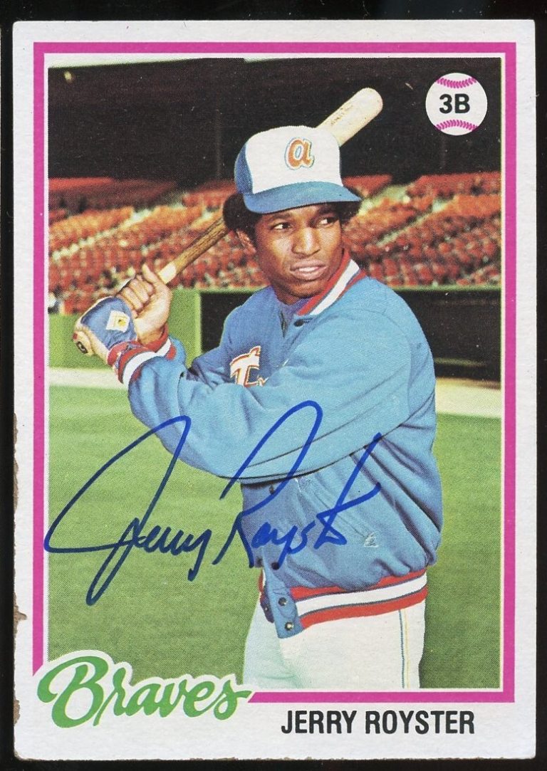 Jerry Royster #187 signed autograph auto 1978 Topps Baseball Trading Card