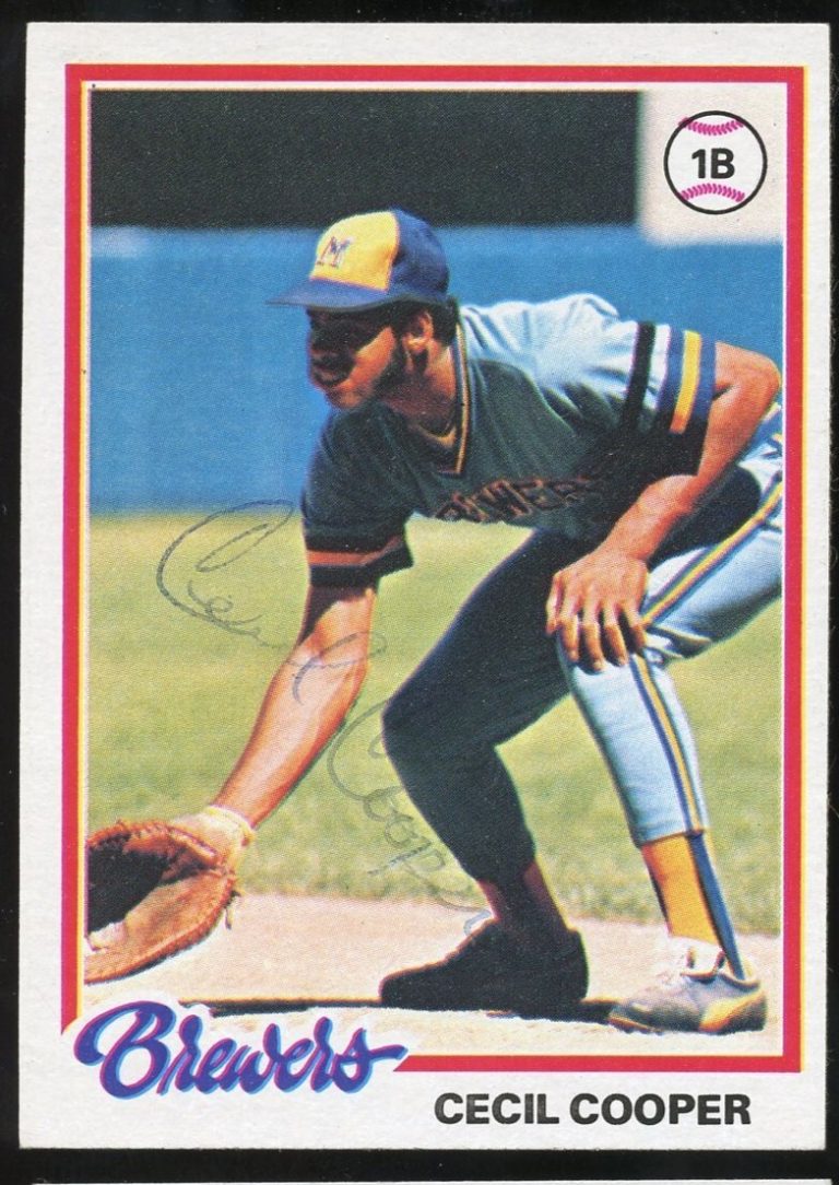 Cecil Cooper #154 signed autograph auto 1978 Topps Baseball Trading Card