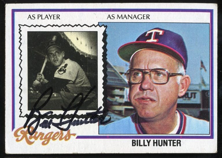 Billy Hunter #548 signed autograph auto 1978 Topps Baseball Trading Card