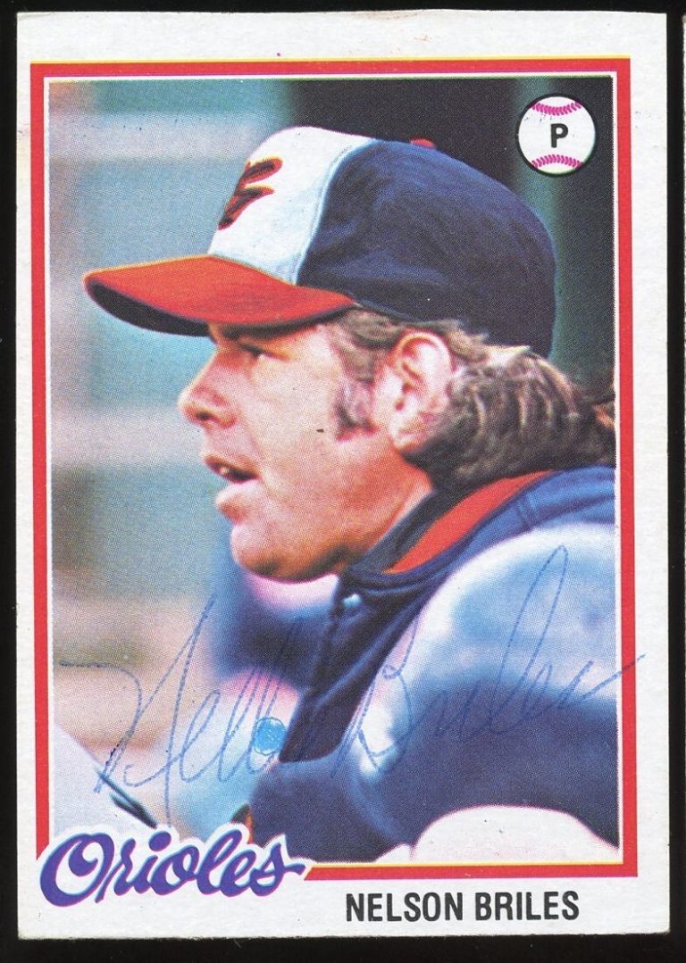 Nelson Briles #717 signed autograph auto 1978 Topps Baseball Trading Card