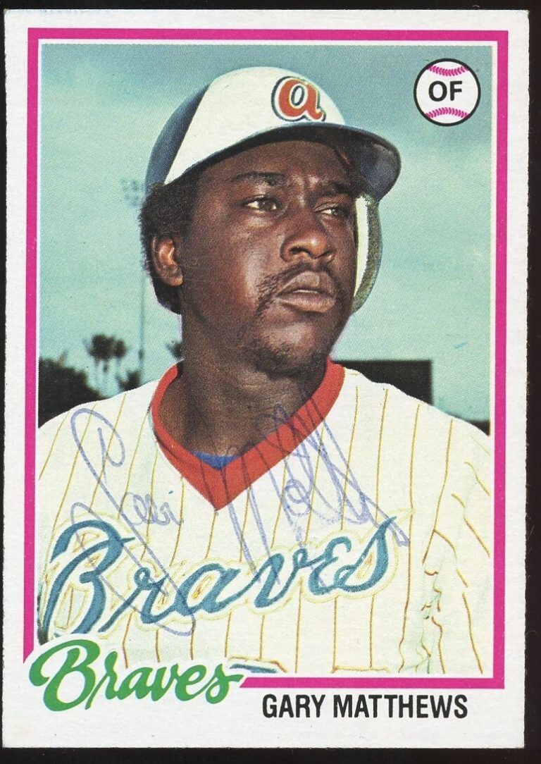 Gary Matthews #475 signed autograph auto 1978 Topps Baseball Trading Card