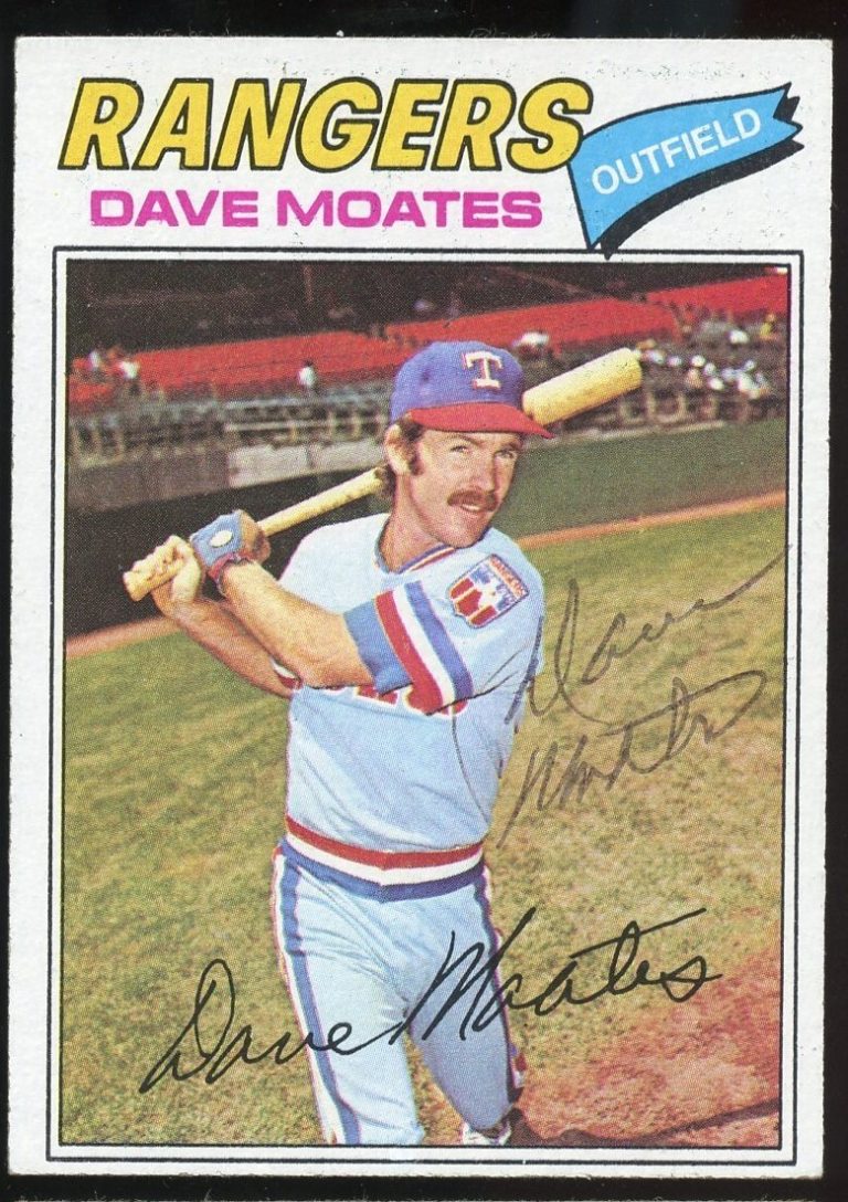 Dave Moates #588 signed autograph auto 1977 Topps Baseball Trading Card