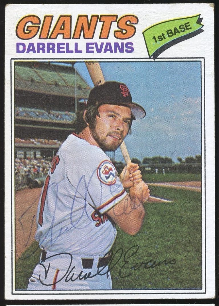 Darrell Evans #571 signed autograph auto 1977 Topps Baseball Trading Card