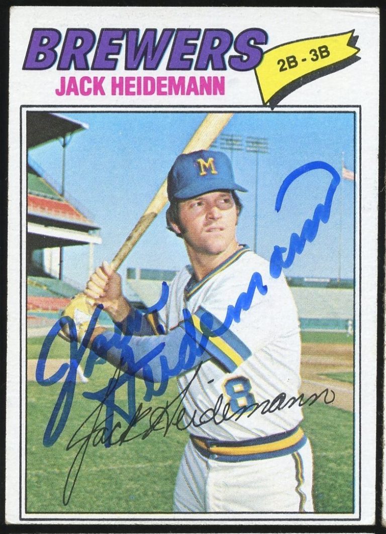 Jack Heidemann #553 signed autograph auto 1977 Topps Baseball Trading Card