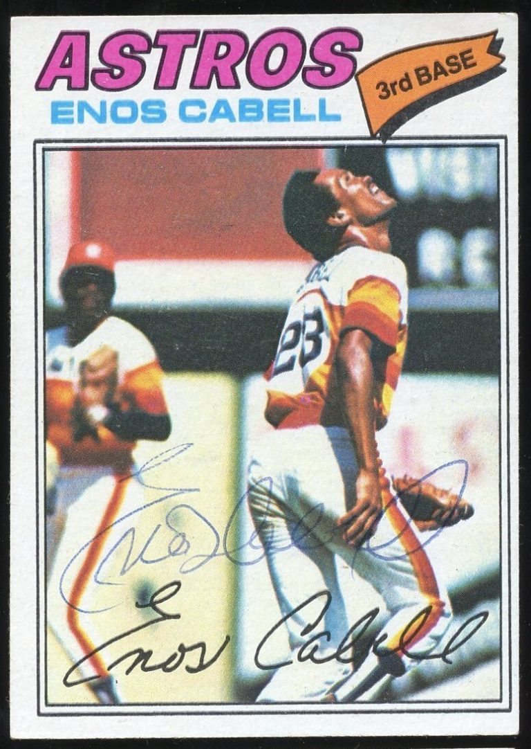 Enos Cabell #567 signed autograph auto 1977 Topps Baseball Trading Card
