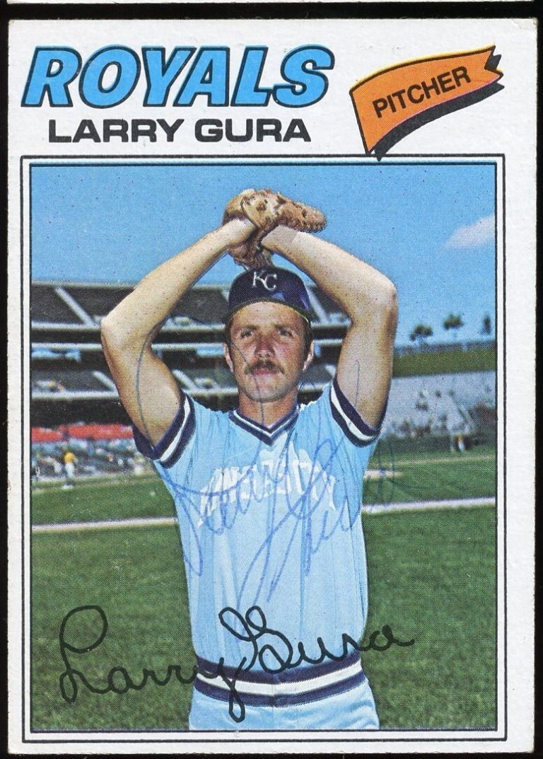 Larry Gura #193 signed autograph auto 1977 Topps Baseball Trading Card