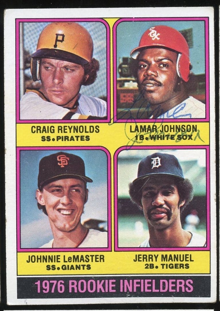 Lamar Johnson #596 signed autograph auto 1976 Topps Baseball Trading Card
