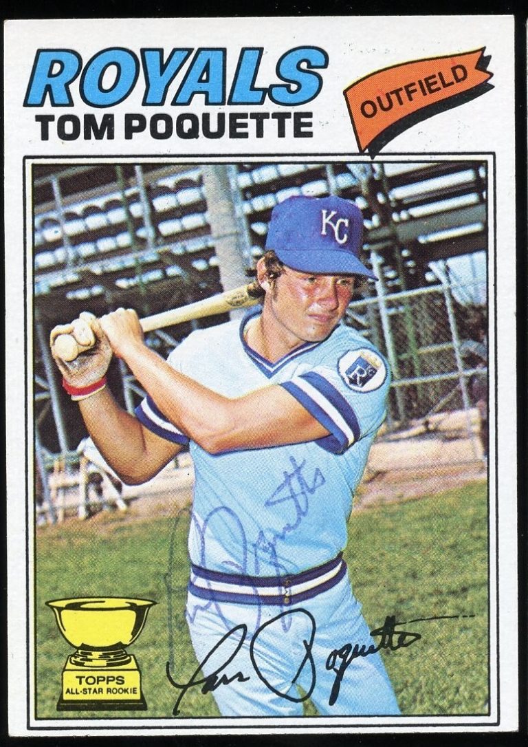 Tom Poquette #93 signed autograph auto 1977 Topps Baseball Trading Card