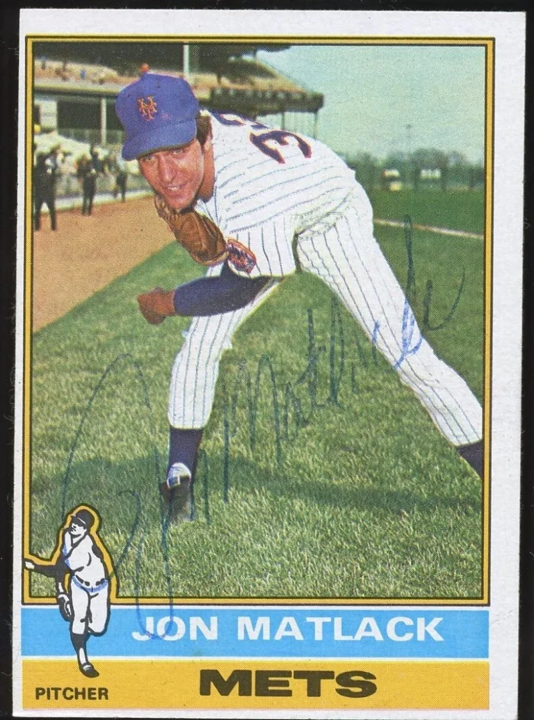 Jon Matlack #190 signed autograph auto 1976 Topps Baseball Trading Card