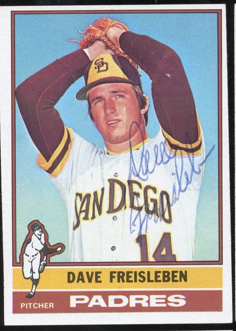 Dave Freisleben #217 signed autograph auto 1976 Topps Baseball Trading Card