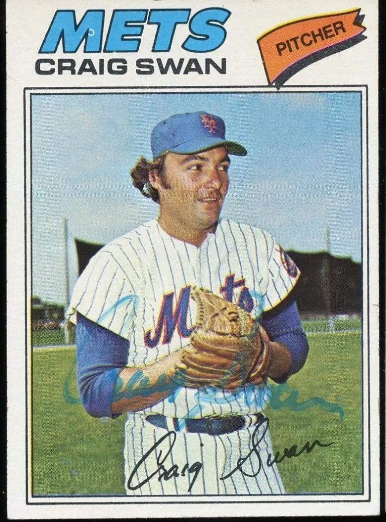 Craig Swan #94 signed autograph auto 1977 Topps Baseball Trading Card