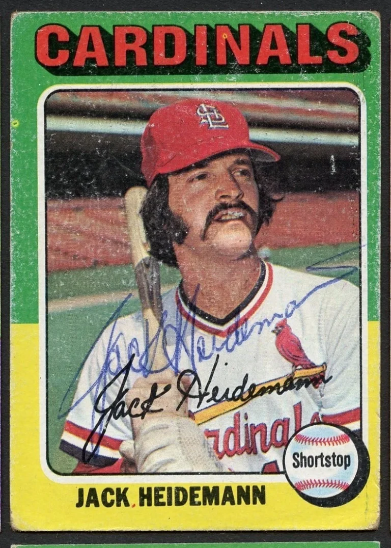 Jack Heidemann #649 signed autograph auto 1975 Topps Baseball Trading Card
