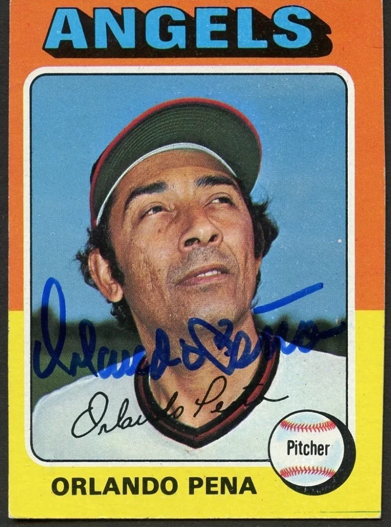 Orlando Pena #573 signed autograph auto 1975 Topps Baseball Trading Card