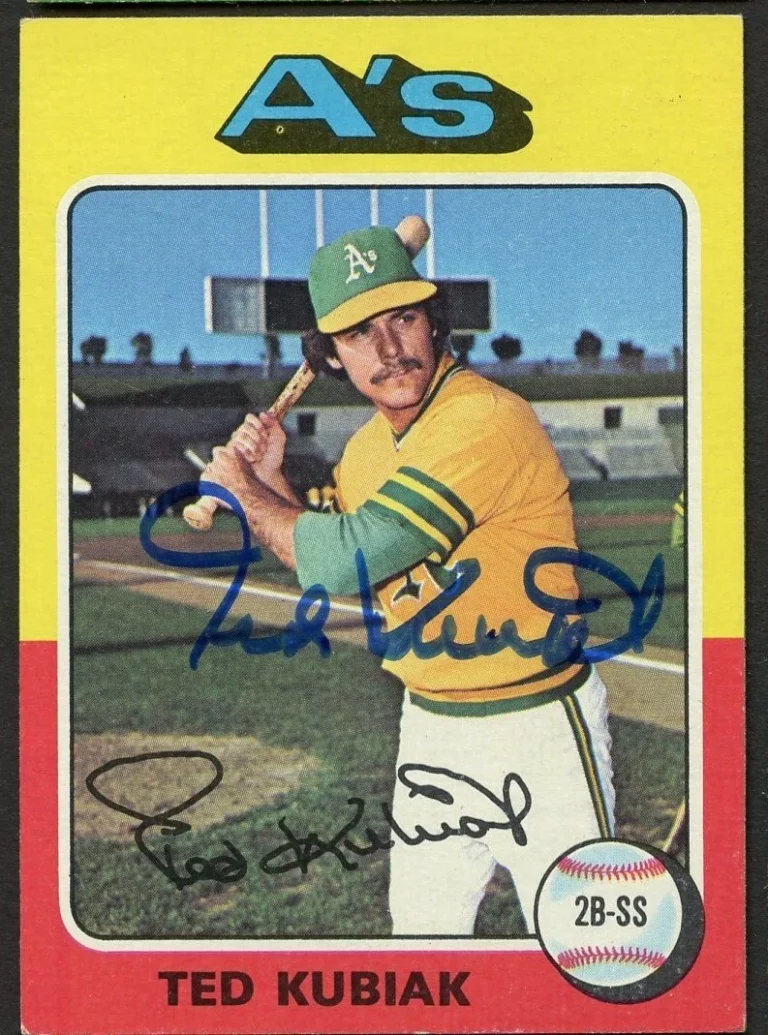 Ted Kubiak #329 signed autograph auto 1975 Topps Baseball Trading Card