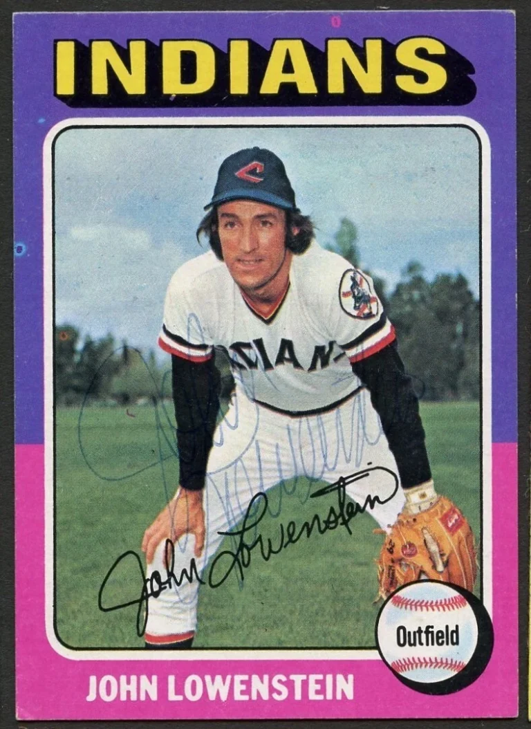 John Lowenstein #424 signed autograph auto 1975 Topps Baseball Trading Card
