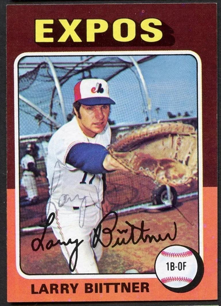 Larry Biittner #543 signed autograph auto 1975 Topps Baseball Trading Card