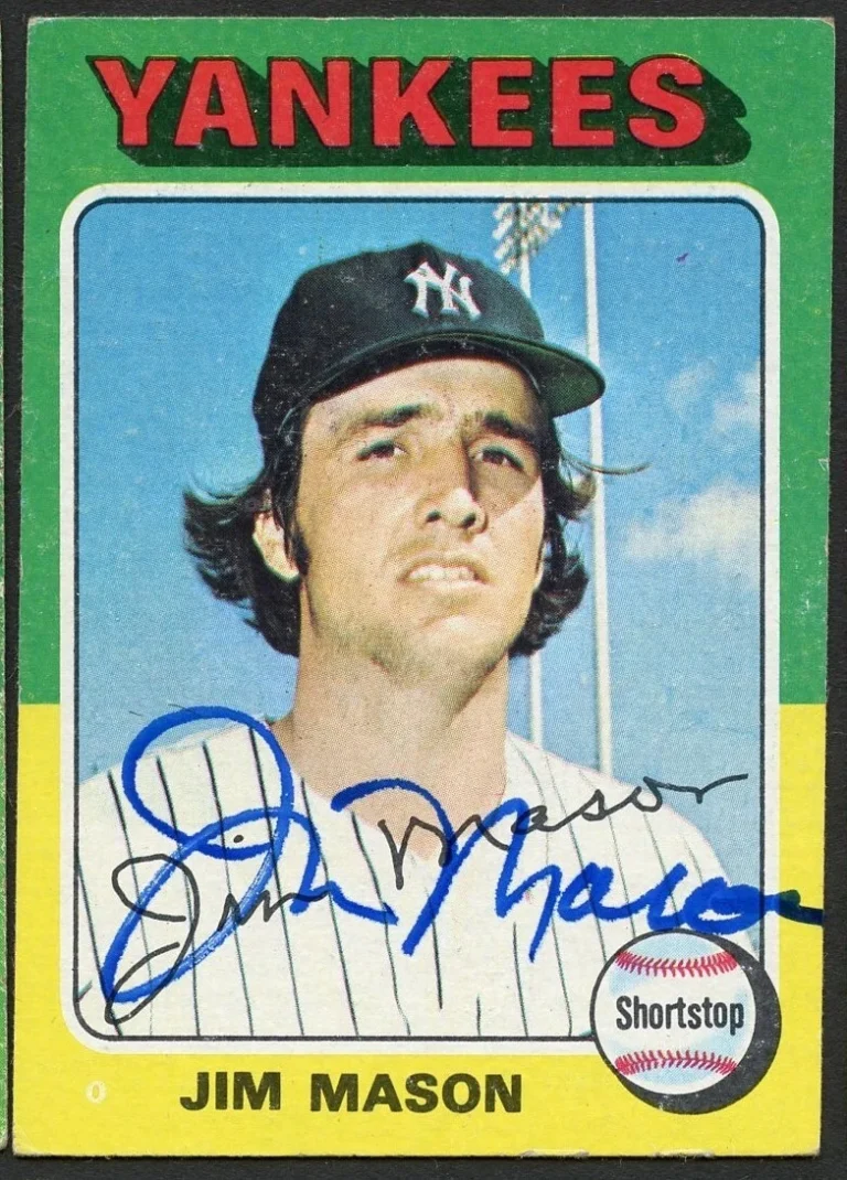 Jim Mason #136 signed autograph auto 1975 Topps Baseball Trading Card