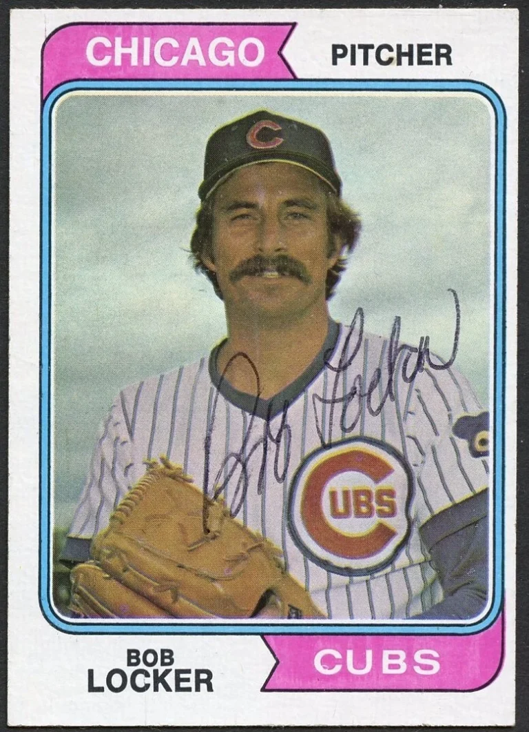 Bob Locker #62 signed autograph auto 1974 Topps Baseball Trading Card
