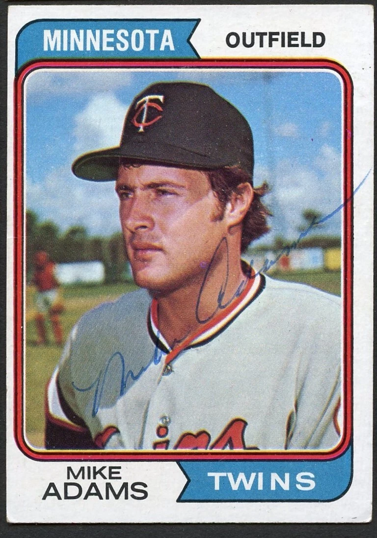 Mike Adams #573 signed autograph auto 1974 Topps Baseball Trading Card