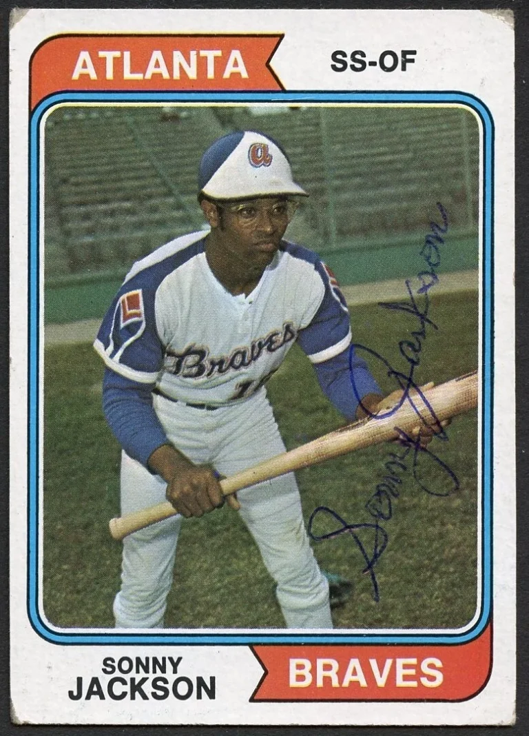 Sonny Jackson #591 signed autograph auto 1974 Topps Baseball Trading Card