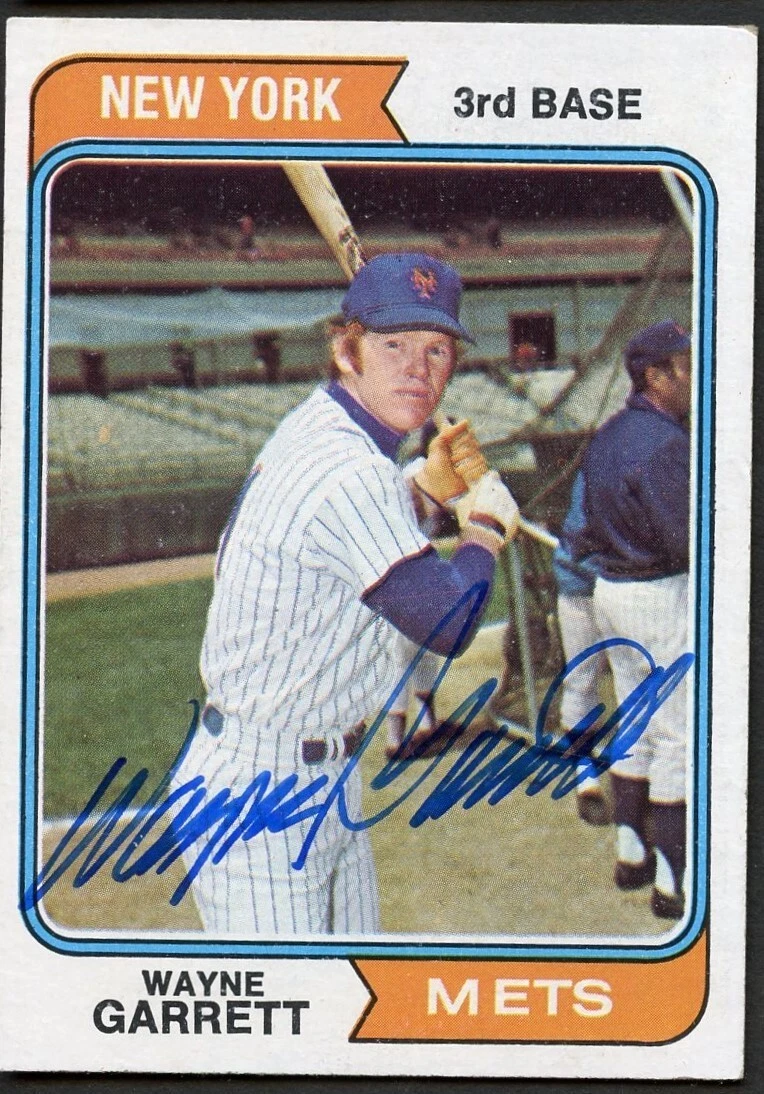 Wayne Garrett #510 signed autograph auto 1974 Topps Baseball Trading Card