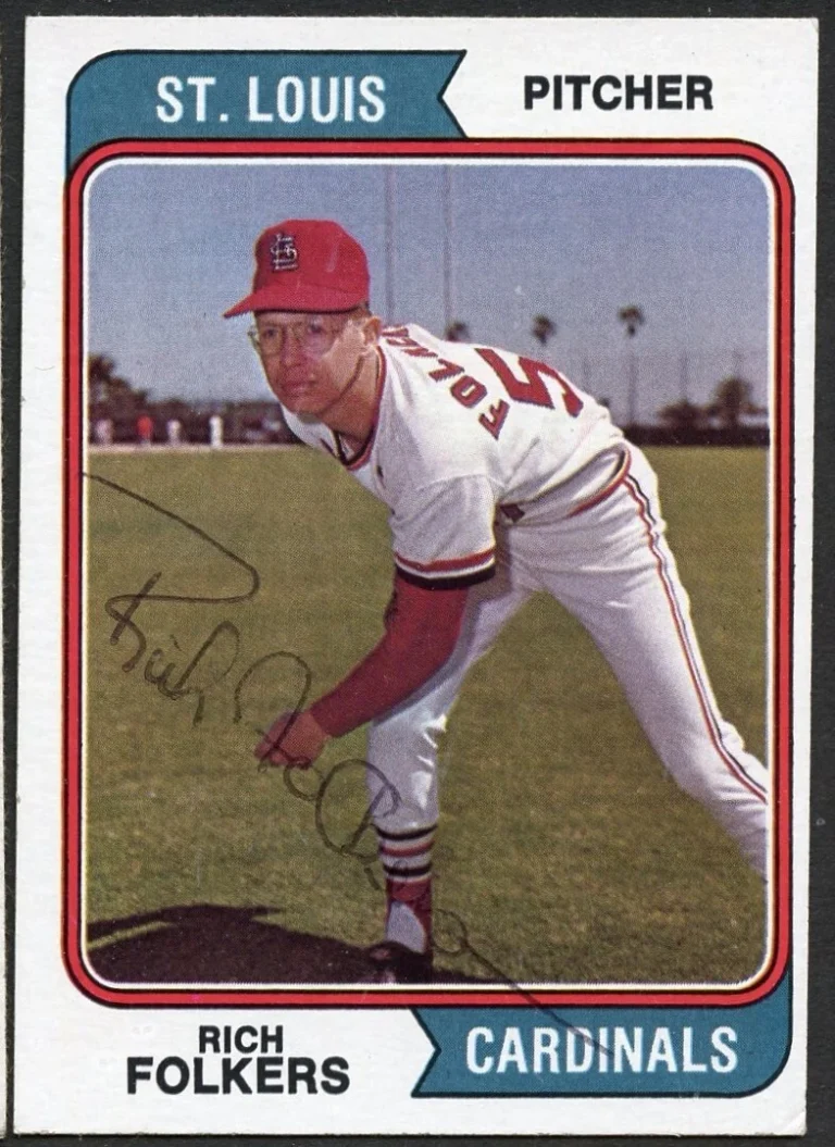 Rich Folkers #417 signed autograph auto 1974 Topps Baseball Trading Card