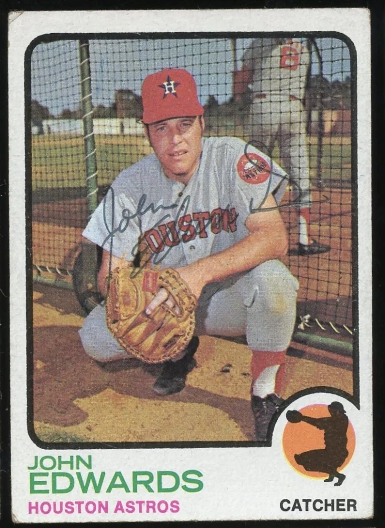 John Edwards #519 signed autograph auto 1973 Topps Baseball Trading Card