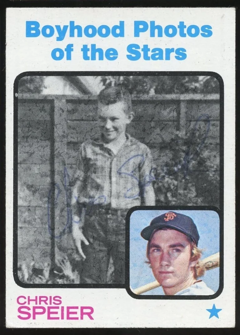 Chris Speier #345 signed autograph auto 1973 Topps Baseball Trading Card