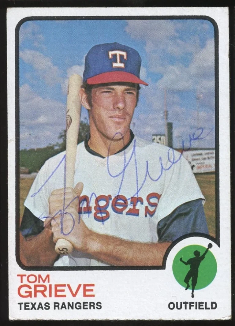 Tom Grieve #579 signed autograph auto 1973 Topps Baseball Trading Card
