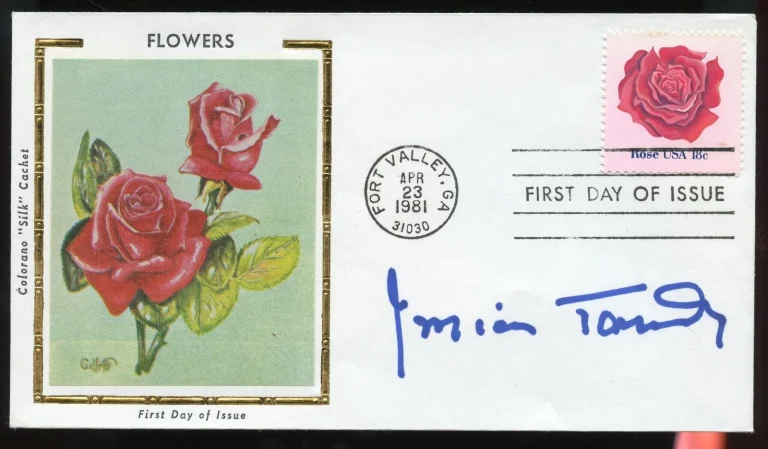 Jessica Tandy d1994 signed autograph FDC Actress Driving Miss Daisy BAS Sticker