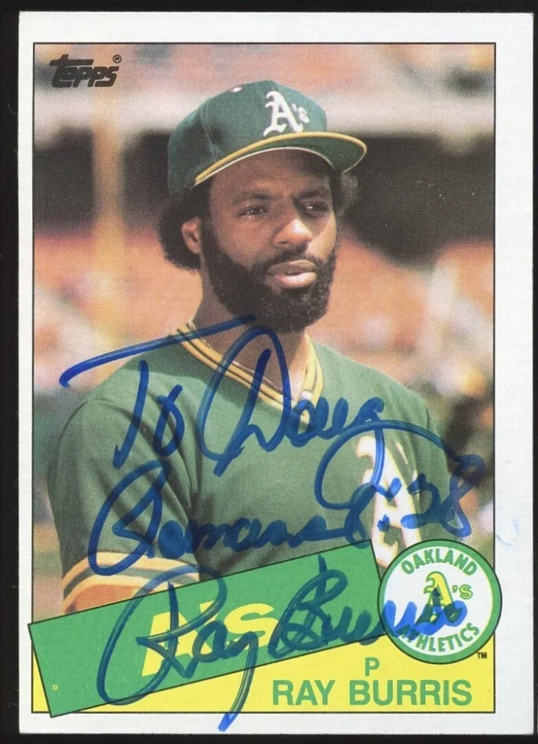 Ray Burris #758 signed autograph auto 1985 Topps Baseball Trading Card