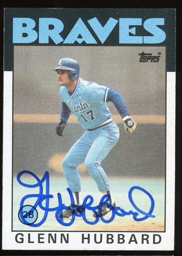 Glenn Hubbard #539 signed autograph auto 1986 Topps Baseball Trading Card