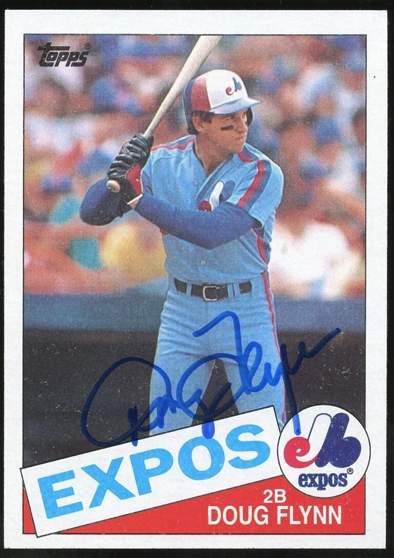 Doug Flynn #554 signed autograph auto 1985 Topps Baseball Trading Card