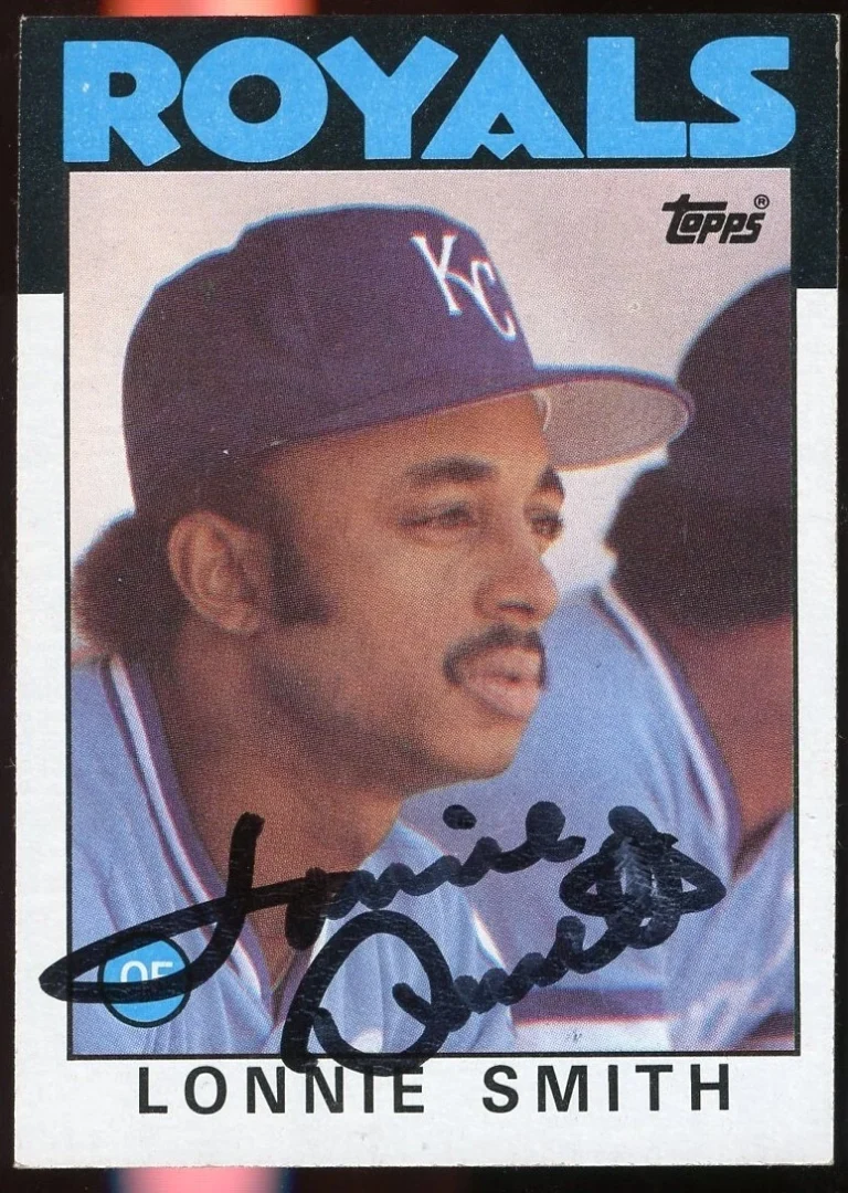 Lonnie Smith #617 signed autograph auto 1986 Topps Baseball Trading Card