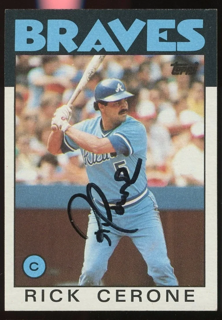 Rick Cerone #747 signed autograph auto 1986 Topps Baseball Trading Card